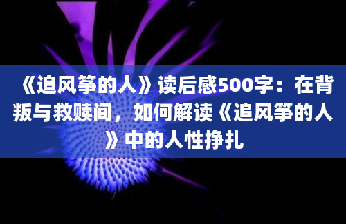 《追风筝的人》读后感500字：在背叛与救赎间，如何解读《追风筝的人》中的人性挣扎