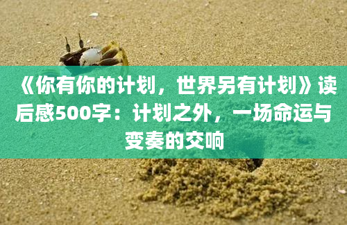 《你有你的计划，世界另有计划》读后感500字：计划之外，一场命运与变奏的交响