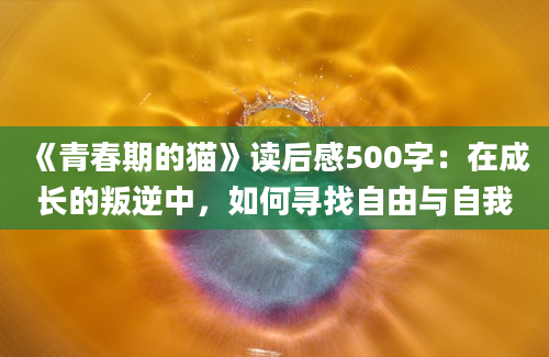 《青春期的猫》读后感500字：在成长的叛逆中，如何寻找自由与自我