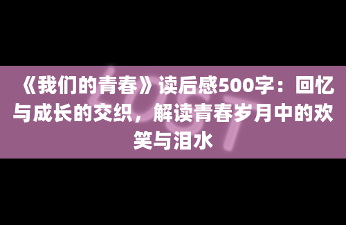 《我们的青春》读后感500字：回忆与成长的交织，解读青春岁月中的欢笑与泪水