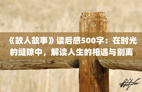 《故人故事》读后感500字：在时光的缝隙中，解读人生的相遇与别离