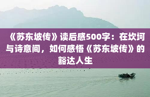 《苏东坡传》读后感500字：在坎坷与诗意间，如何感悟《苏东坡传》的豁达人生