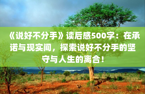 《说好不分手》读后感500字：在承诺与现实间，探索说好不分手的坚守与人生的离合！