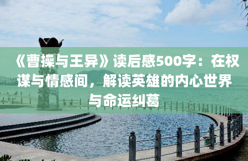 《曹操与王异》读后感500字：在权谋与情感间，解读英雄的内心世界与命运纠葛