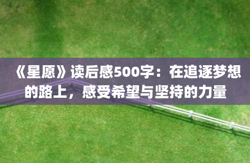 《星愿》读后感500字：在追逐梦想的路上，感受希望与坚持的力量