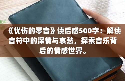 《忧伤的琴音》读后感500字：解读音符中的深情与哀愁，探索音乐背后的情感世界。