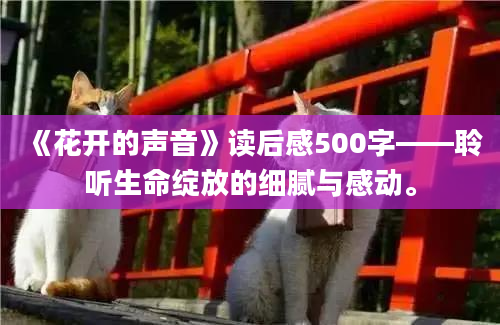 《花开的声音》读后感500字——聆听生命绽放的细腻与感动。