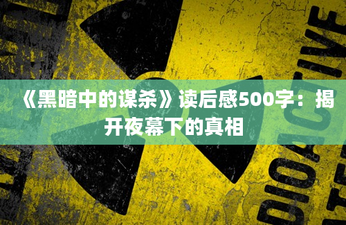 《黑暗中的谋杀》读后感500字：揭开夜幕下的真相