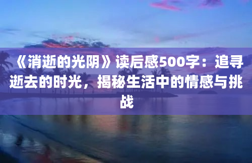 《消逝的光阴》读后感500字：追寻逝去的时光，揭秘生活中的情感与挑战