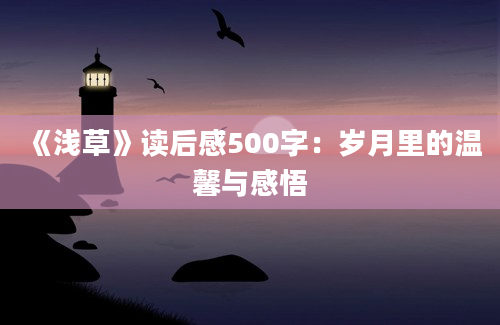 《浅草》读后感500字：岁月里的温馨与感悟