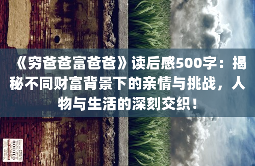 《穷爸爸富爸爸》读后感500字：揭秘不同财富背景下的亲情与挑战，人物与生活的深刻交织！