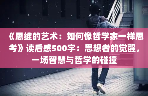 《思维的艺术：如何像哲学家一样思考》读后感500字：思想者的觉醒，一场智慧与哲学的碰撞