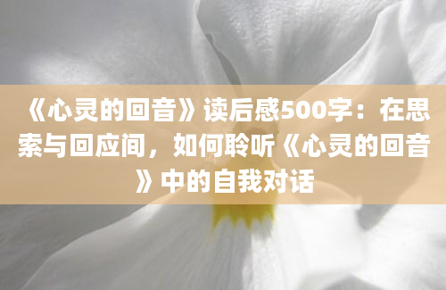 《心灵的回音》读后感500字：在思索与回应间，如何聆听《心灵的回音》中的自我对话