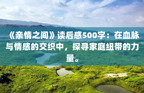 《亲情之间》读后感500字：在血脉与情感的交织中，探寻家庭纽带的力量。