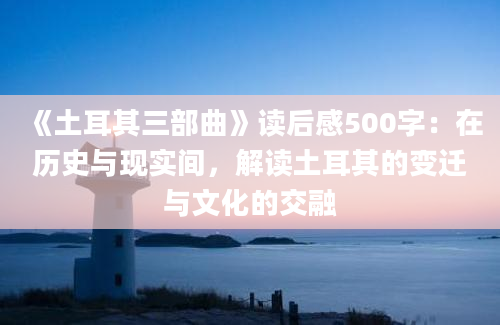 《土耳其三部曲》读后感500字：在历史与现实间，解读土耳其的变迁与文化的交融