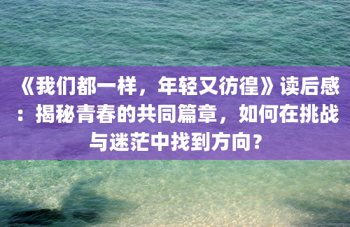 《我们都一样，年轻又彷徨》读后感：揭秘青春的共同篇章，如何在挑战与迷茫中找到方向？