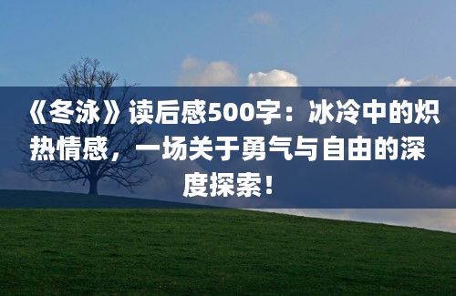 《冬泳》读后感500字：冰冷中的炽热情感，一场关于勇气与自由的深度探索！