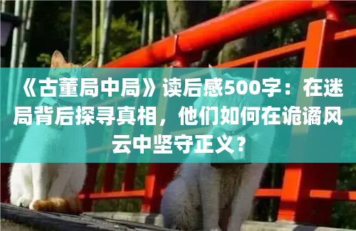 《古董局中局》读后感500字：在迷局背后探寻真相，他们如何在诡谲风云中坚守正义？