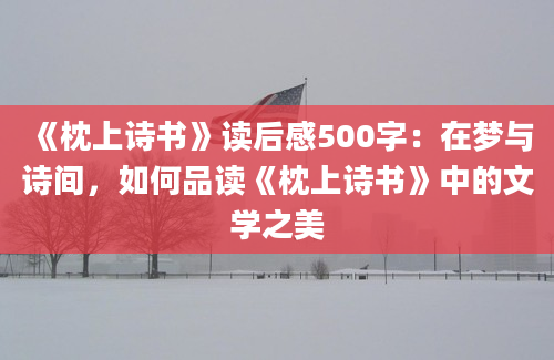 《枕上诗书》读后感500字：在梦与诗间，如何品读《枕上诗书》中的文学之美