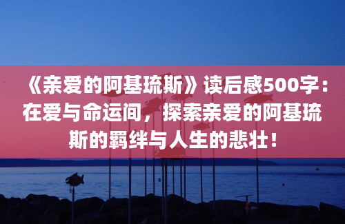 《亲爱的阿基琉斯》读后感500字：在爱与命运间，探索亲爱的阿基琉斯的羁绊与人生的悲壮！