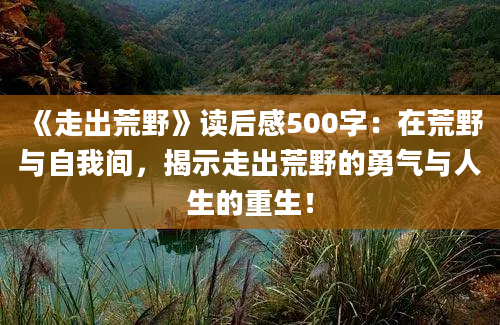 《走出荒野》读后感500字：在荒野与自我间，揭示走出荒野的勇气与人生的重生！