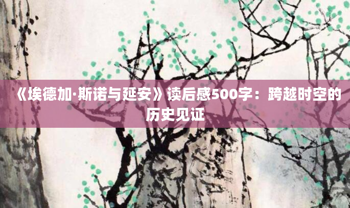 《埃德加·斯诺与延安》读后感500字：跨越时空的历史见证