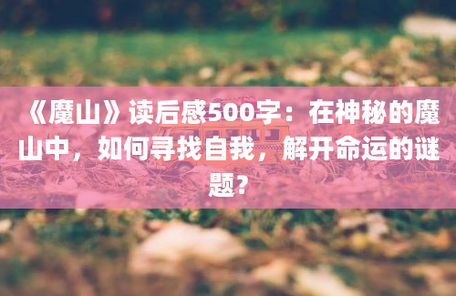 《魔山》读后感500字：在神秘的魔山中，如何寻找自我，解开命运的谜题？