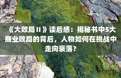 《大败局Ⅱ》读后感：揭秘书中5大商业败局的背后，人物如何在挑战中走向衰落？