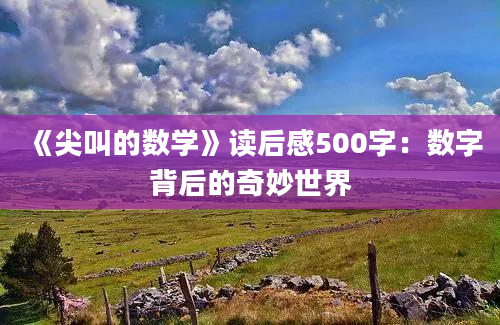 《尖叫的数学》读后感500字：数字背后的奇妙世界