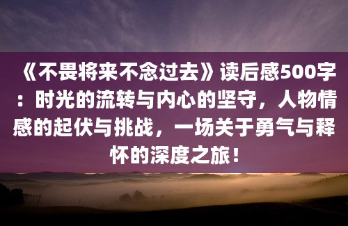 《不畏将来不念过去》读后感500字：时光的流转与内心的坚守，人物情感的起伏与挑战，一场关于勇气与释怀的深度之旅！