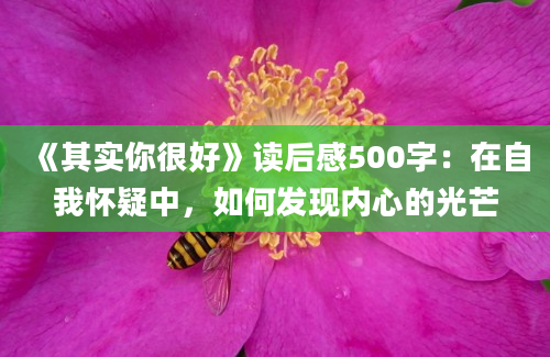 《其实你很好》读后感500字：在自我怀疑中，如何发现内心的光芒