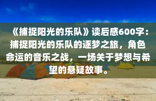 《捕捉阳光的乐队》读后感600字：捕捉阳光的乐队的逐梦之旅，角色命运的音乐之战，一场关于梦想与希望的悬疑故事。