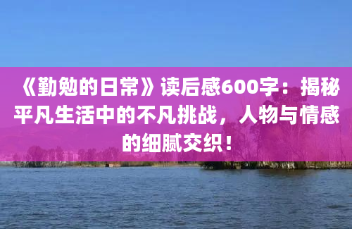 《勤勉的日常》读后感600字：揭秘平凡生活中的不凡挑战，人物与情感的细腻交织！