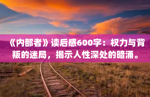 《内部者》读后感600字：权力与背叛的迷局，揭示人性深处的暗涌。