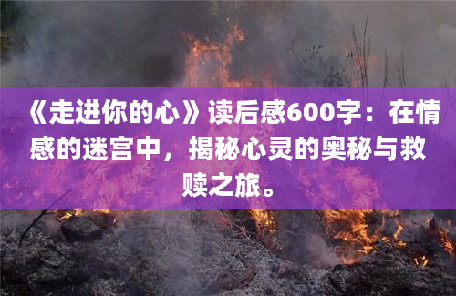 《走进你的心》<a href=https://www.baixuetang.com target=_blank class=infotextkey>读后感</a>600字：在情感的迷宫中，揭秘心灵的奥秘与救赎之旅。