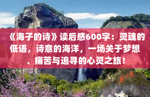 《海子的诗》读后感600字：灵魂的低语，诗意的海洋，一场关于梦想、痛苦与追寻的心灵之旅！