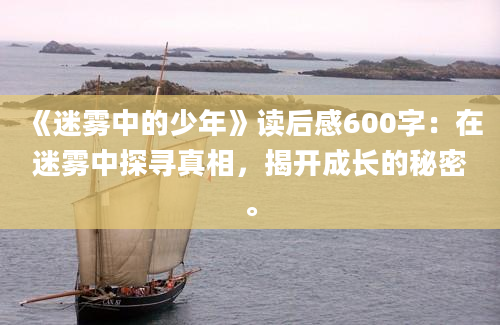 《迷雾中的少年》读后感600字：在迷雾中探寻真相，揭开成长的秘密。