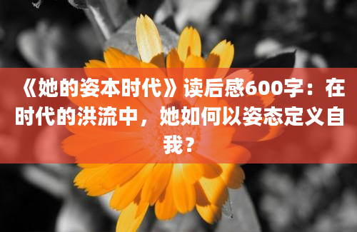 《她的姿本时代》读后感600字：在时代的洪流中，她如何以姿态定义自我？