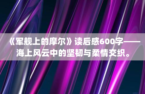 《军舰上的摩尔》读后感600字——海上风云中的坚韧与柔情交织。