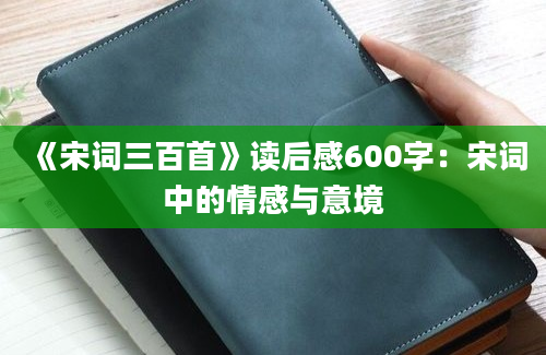 《宋词三百首》读后感600字：宋词中的情感与意境