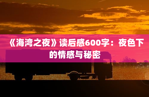 《海湾之夜》读后感600字：夜色下的情感与秘密