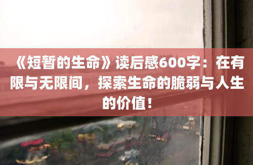 《短暂的生命》读后感600字：在有限与无限间，探索生命的脆弱与人生的价值！