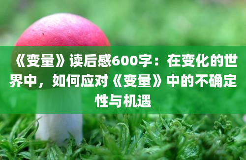 《变量》读后感600字：在变化的世界中，如何应对《变量》中的不确定性与机遇