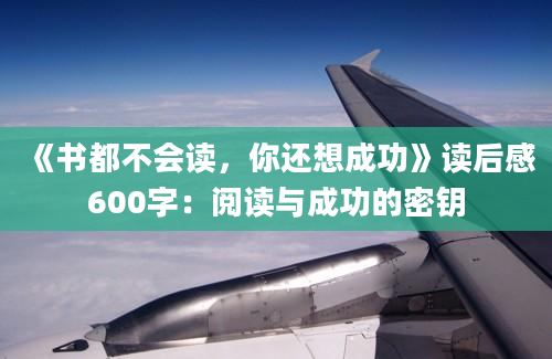 《书都不会读，你还想成功》读后感600字：阅读与成功的密钥