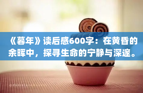 《暮年》读后感600字：在黄昏的余晖中，探寻生命的宁静与深邃。