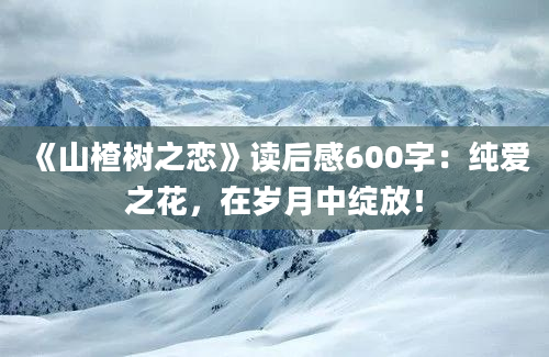 《山楂树之恋》读后感600字：纯爱之花，在岁月中绽放！