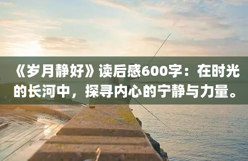 《岁月静好》读后感600字：在时光的长河中，探寻内心的宁静与力量。