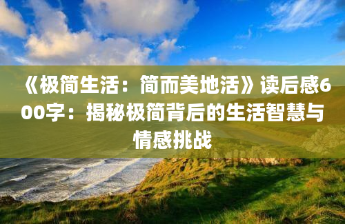 《极简生活：简而美地活》读后感600字：揭秘极简背后的生活智慧与情感挑战