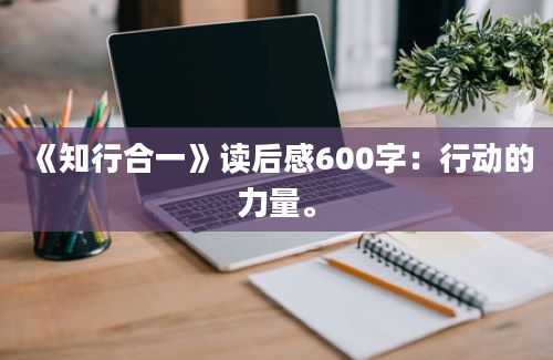 《知行合一》读后感600字：行动的力量。