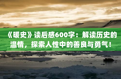 《暖史》读后感600字：解读历史的温情，探索人性中的善良与勇气！